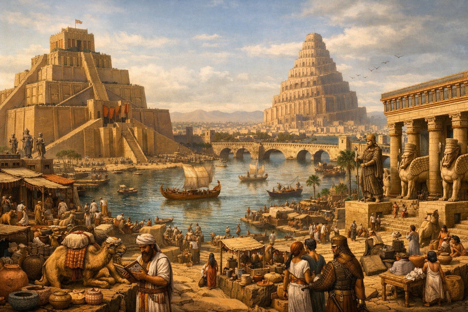 Схематичное изображение первых городов и рек