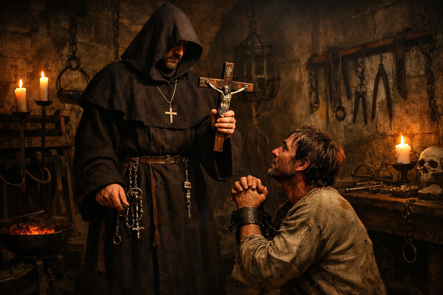 Сцена средневекового судебного процесса