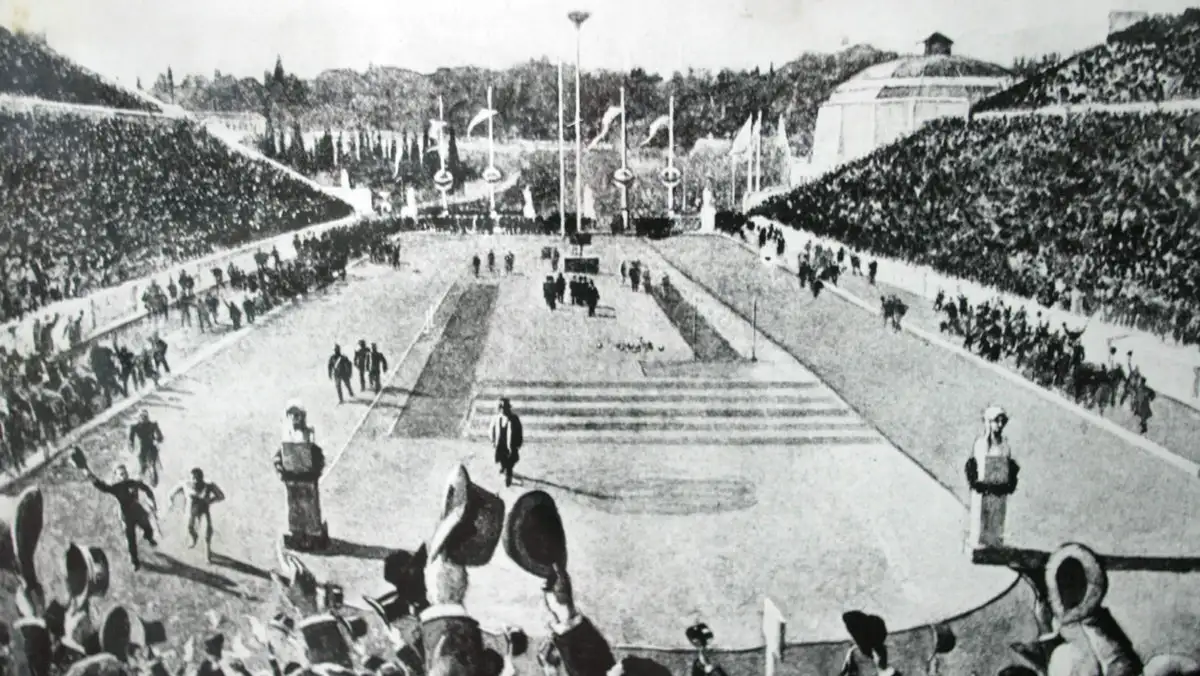 Jocurile Olimpice moderne - stadion și sportivi